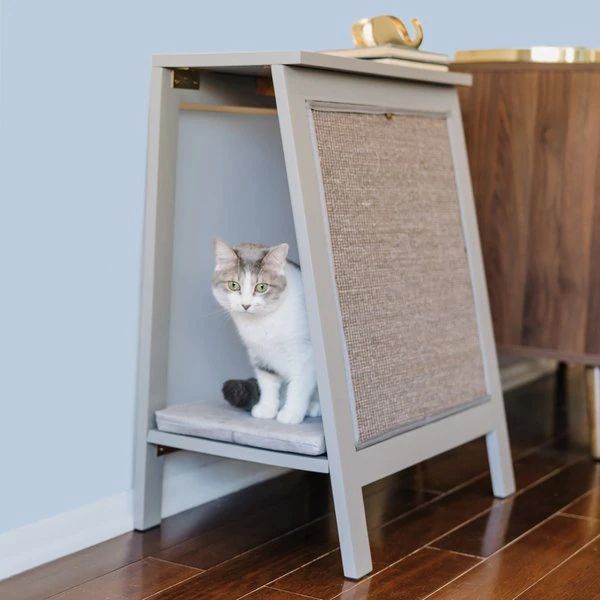 The Refined Feline A-Frame Covered Cat Bed | Chewy.com