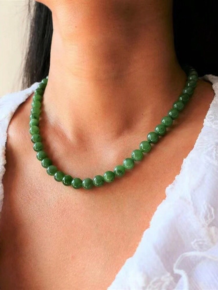 1pc Exaggerated Colorful Pearl Beaded Necklace, Fashionable Geometric Ball Chain Choker Necklace,... | SHEIN