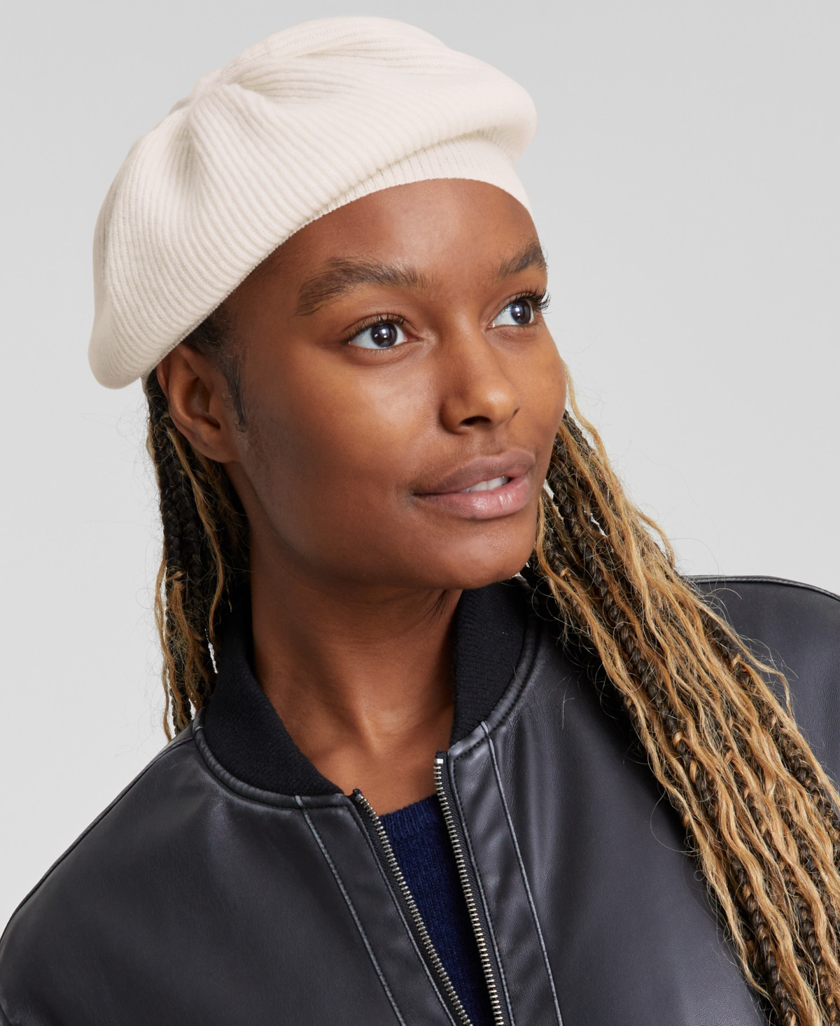 Charter Club Cashmere Knit Beret, Created for Macy's - Vanilla Ice | Macy's