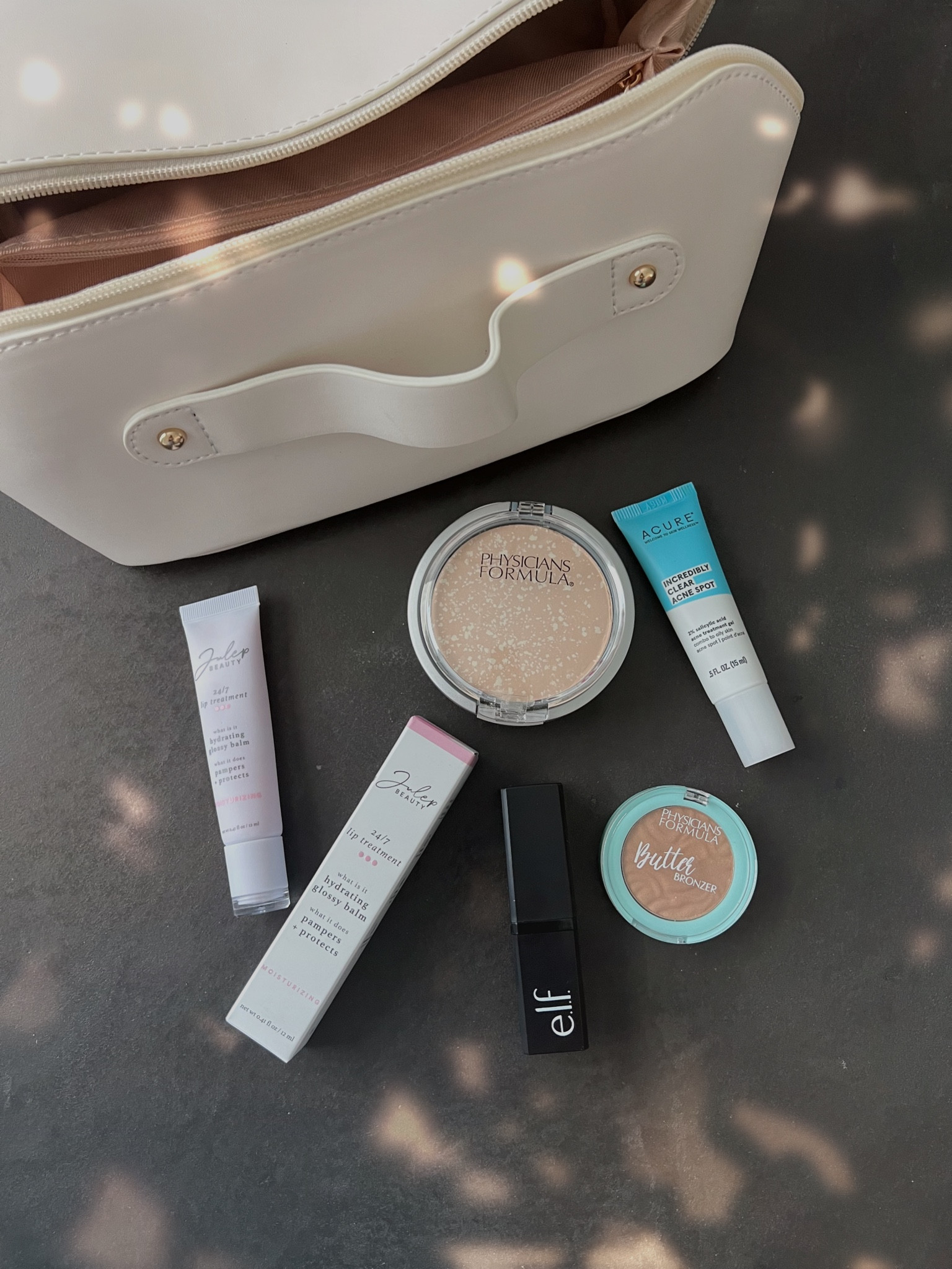 Newest additions to my makeup bag. Love that this bag folds out so I can see everything. No more digging to the bottom! 

Makeup | makeup bag | bronzer | translucent powder | acne treatment | acne spot treatment | acure | physicians formula | lip gloss | lip mask | lip treatment | lip scrub | elf | Amazon makeup | makeup storage 

#LTKbeauty