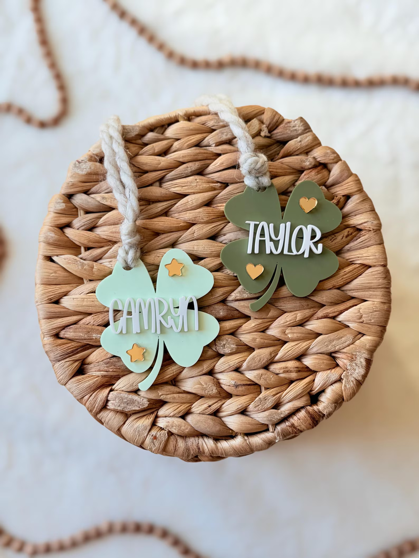 Shamrock Basket Tag, Shamrock Gift Tag, Personalized Tag, St Patricks Day Name Tag, Kids Name Tag... | Etsy (US)