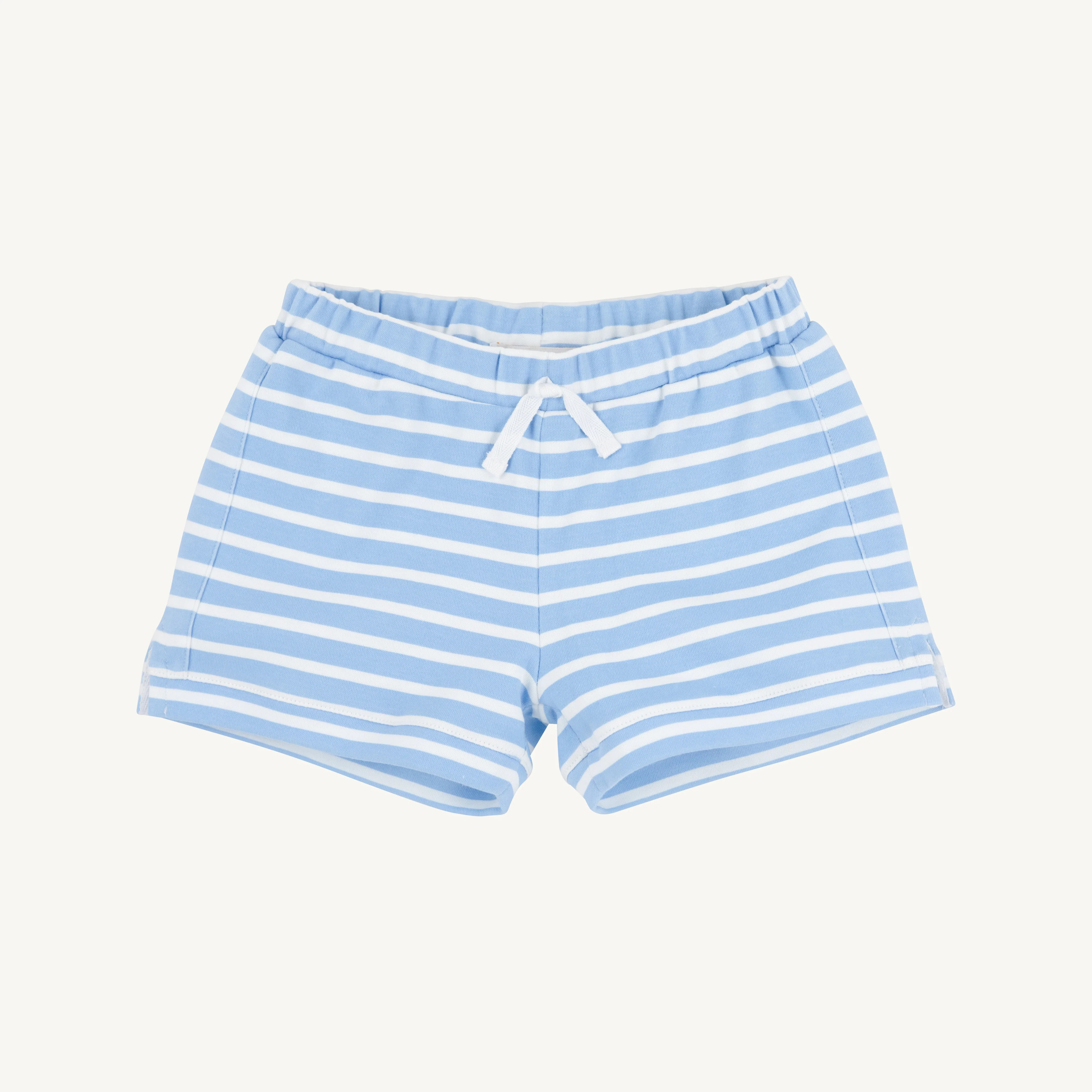 Shaefer Shorts - Sarasota Sky Stripe with Worth Avenue White Stork | The Beaufort Bonnet Company