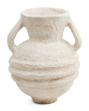 15in Paper Mache Vase With Handles | TJ Maxx