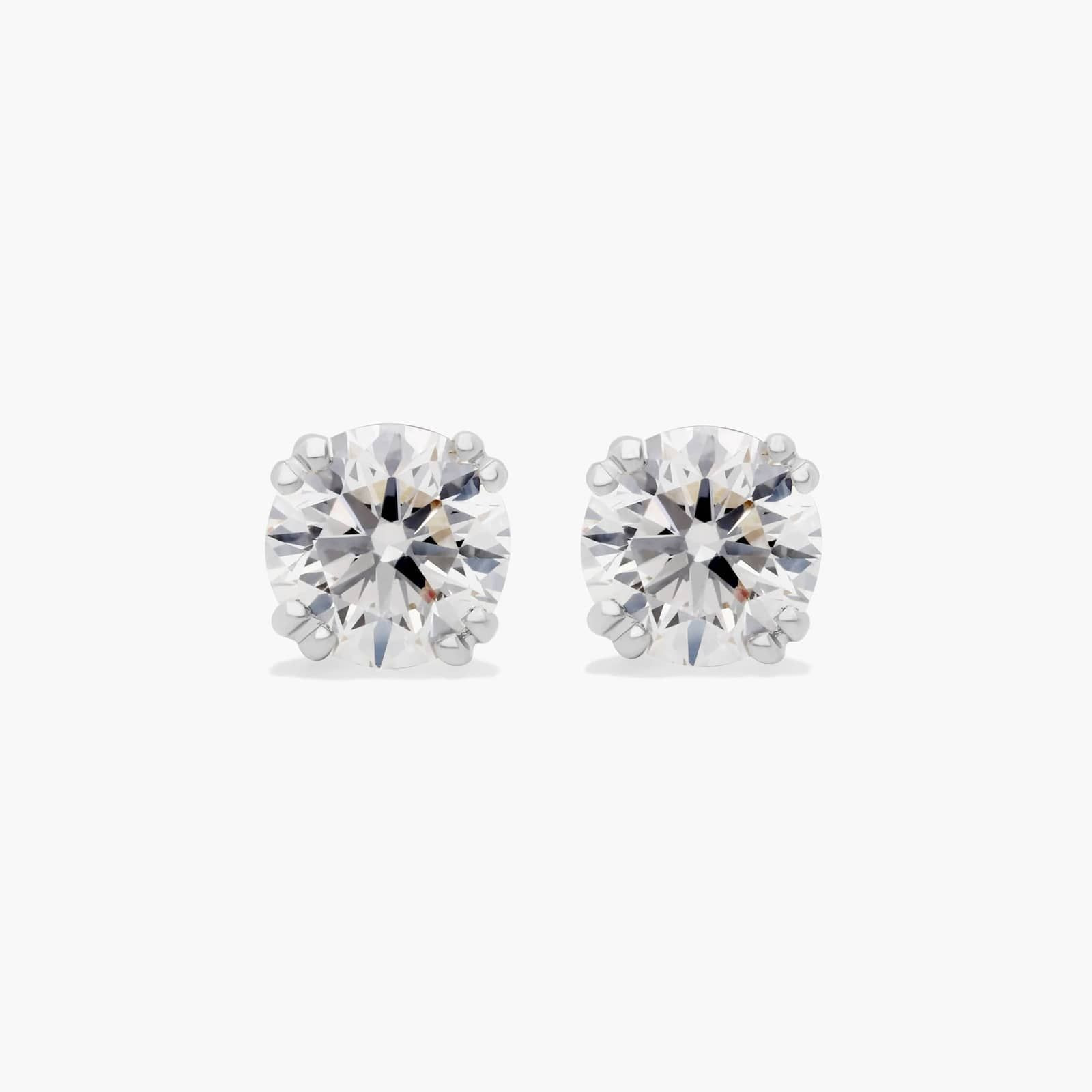 14K White Gold Pair of Double Prong Lab-Grown Diamond Stud Earrings (0.50 CTW - F-G / VS2-SI1)-37... | JamesAllen