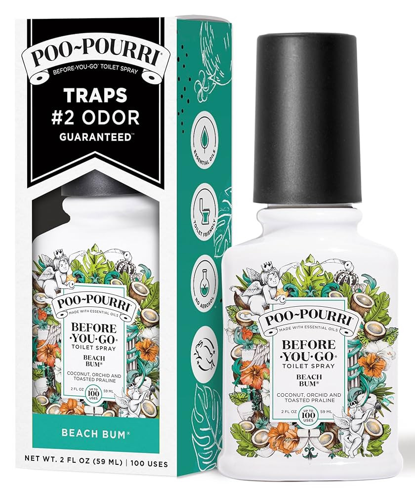 Poo-Pourri Before-You-Go Toilet Spray, Beach Bum, 2 Fl Oz - Coconut, Orchid and Toasted Praline (... | Amazon (US)