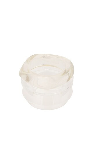 Epifene Clear Acrylic Bangles in White. | Revolve Clothing (Global)