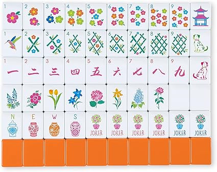 1.2 Inch Mini American Mahjong Tiles 160 Pcs Portable American Flower Mahjong Set for Travel Tabl... | Amazon (US)
