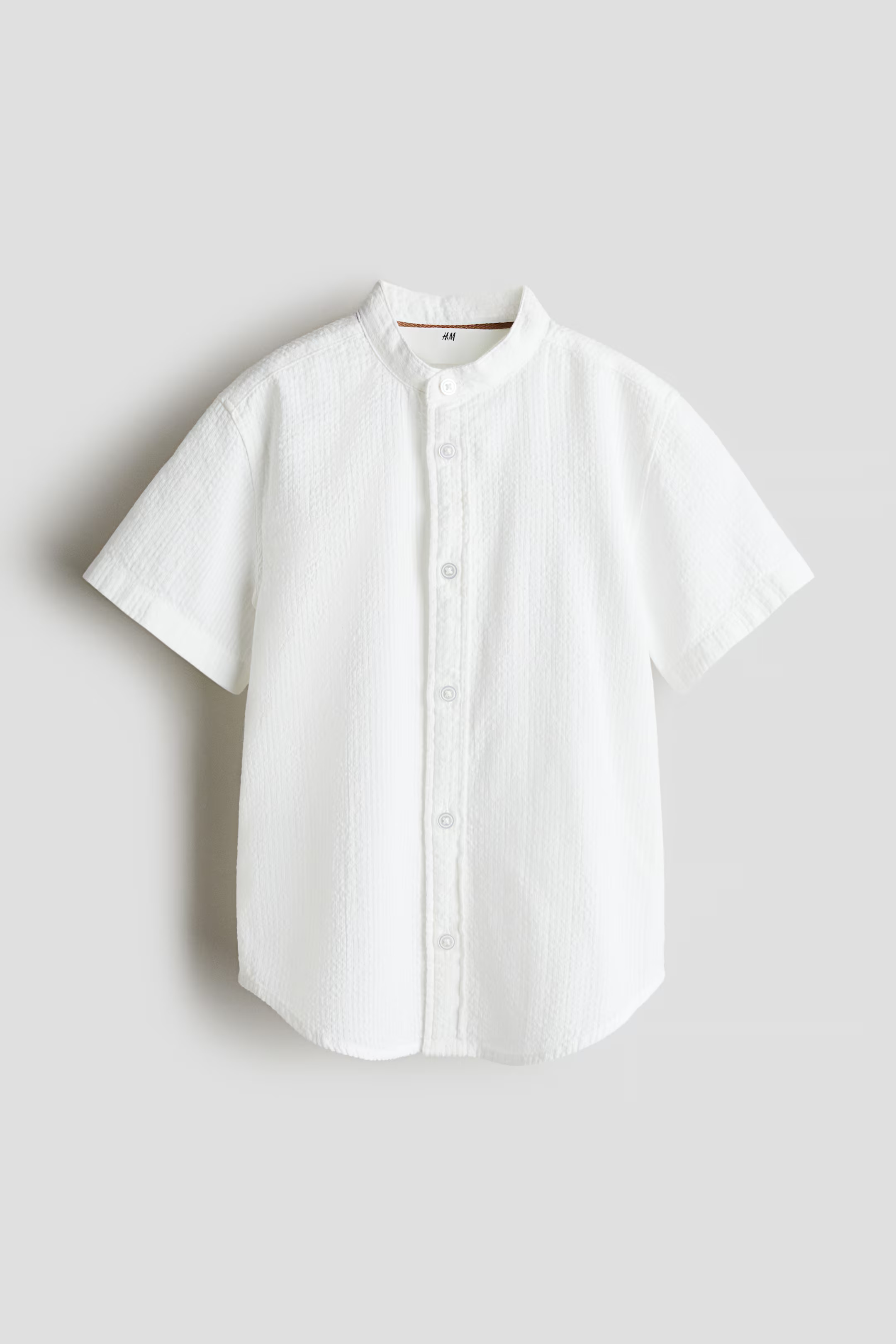Band-collar Cotton Shirt | H&M (US + CA)