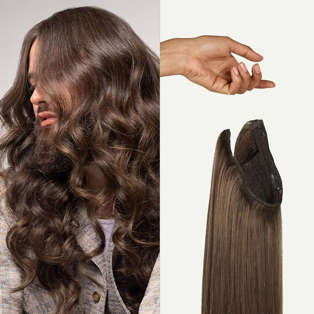 Luxy 100% Remy Human Hair – Halo Clip-In Hair Extensions –Natural Looking Volume & Length - O... | Amazon (US)