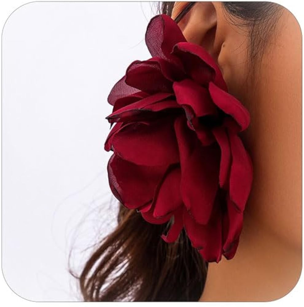 Flower Earrings for Women White Flower Earrings Floral Dangle Earrings Large Flower Earrings Sunflower Earrings Daisy Earrings Bridal Wedding Earrings Jewelry for Girls | Amazon (US)