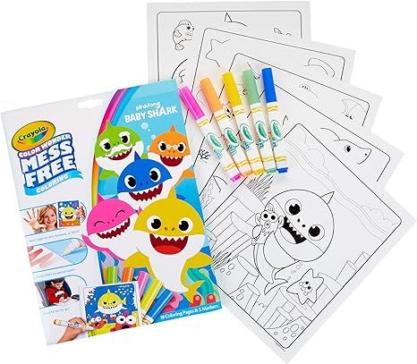 Crayola Baby Shark Wonder Pages, Mess Free Coloring, Gift for Kids | Amazon (US)