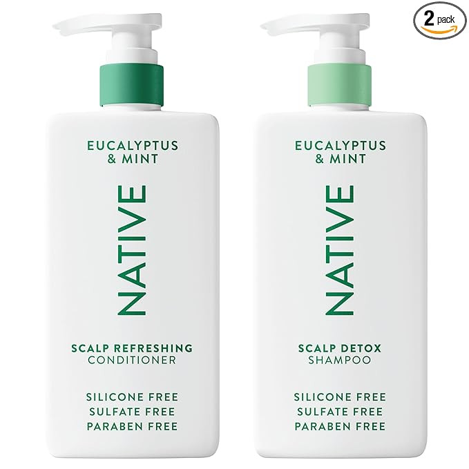 Native Scalp Detox Shampoo and Conditioner, Eucalyptus & Mint, Naturally Derived Ingredients | Al... | Amazon (US)