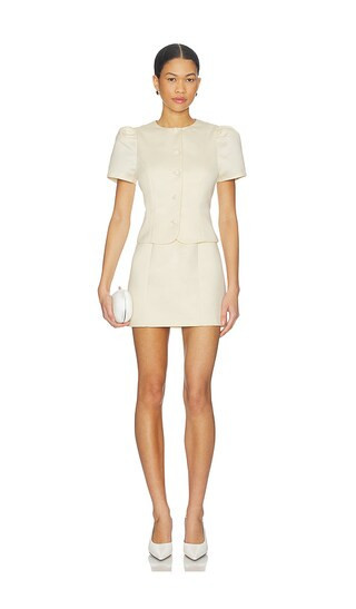 MAJORELLE Justina Mini Dress in Ivory. - size M | Revolve Clothing (Global)