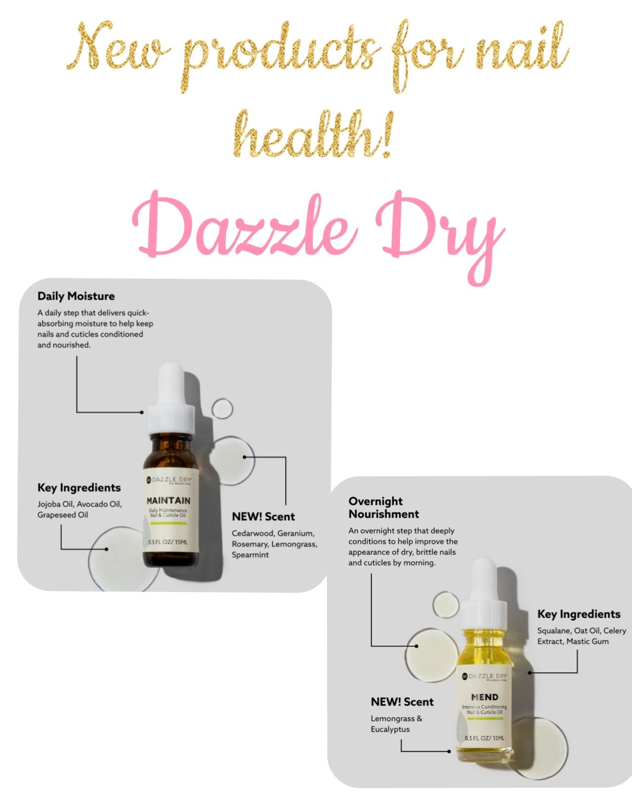 Dazzle Dry has new nail maintenance products for you!! I am definitely looking at this mend product as my nails are dry this time of year!! These are going to be the perfect addition to my nail health!

#LTKHome #LTKBeauty #LTKdayinmylife