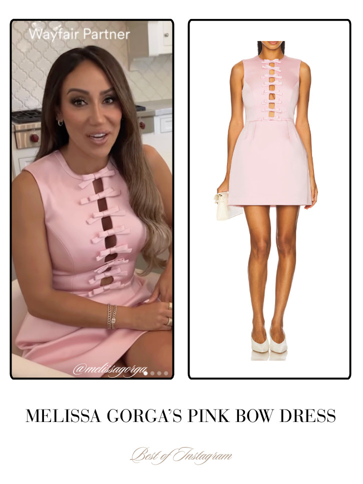 Melissa Gorga's Pink Bow Dress 📸= @melissagorga 

 