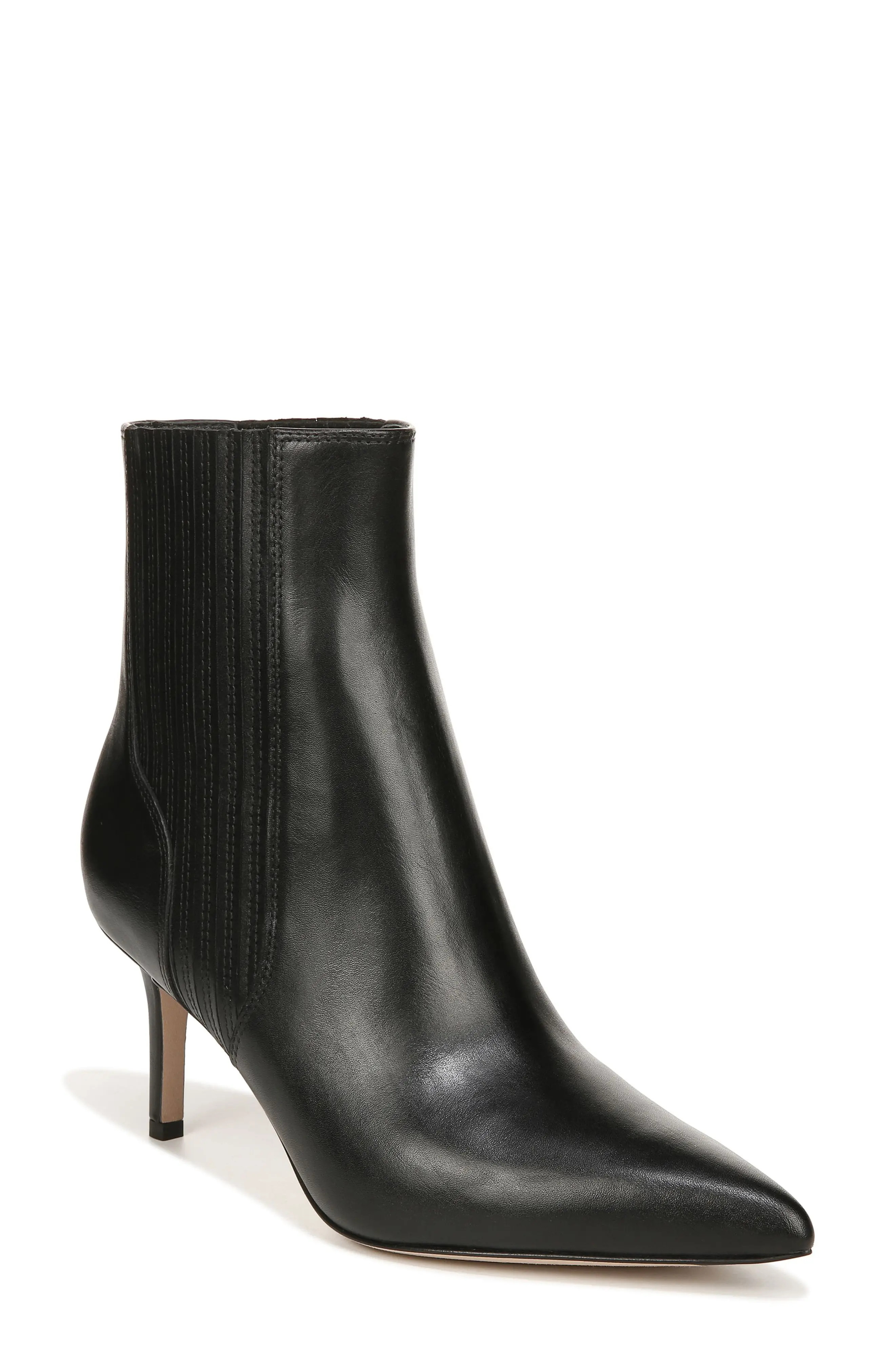 Veronica Beard Lisa 70mm Pointed Toe Bootie in Black Suede at Nordstrom, Size 6.5 | Nordstrom