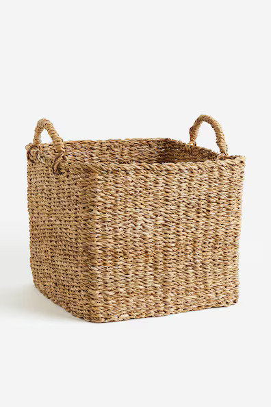H & M - Large Braided Storage Basket - Beige | H&M (US + CA)