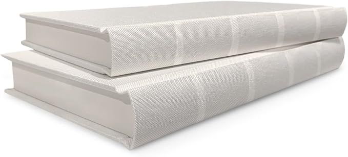 Textured Linen Home Decor Book (Cream with Textured Spine) | Amazon (US)