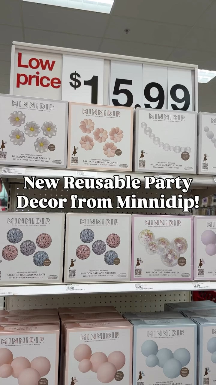 New Minnidip reusable party decor & Balloon garlands! 
Follow + comment “SHOP” for a link! (make sure you’re following to receive it) ✨ & if you love Holiday finds and gift ideas, follow along for more! 

#Targetcreator #targetfinds  #targetstyle #newattarget