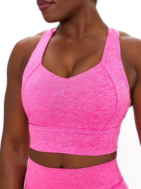 Twilight Dream Heather Sports Bra - Candy Crush Pink | Buffbunny Collection