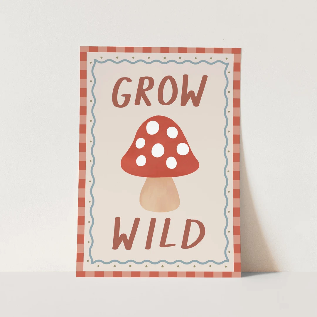 Grow Wild Print, Children's Decor, Nursery Rainbow Decor, Perfect Birthday Gift for Her or Wall D... | Etsy (US)
