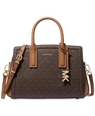 Laila Small Signature Logo Satchel Bag | Macy's