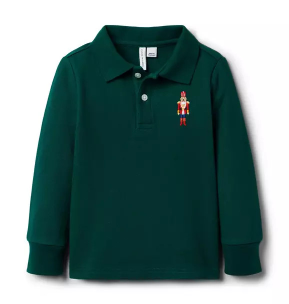 Nutcracker Dog Pique Polo | Janie and Jack
