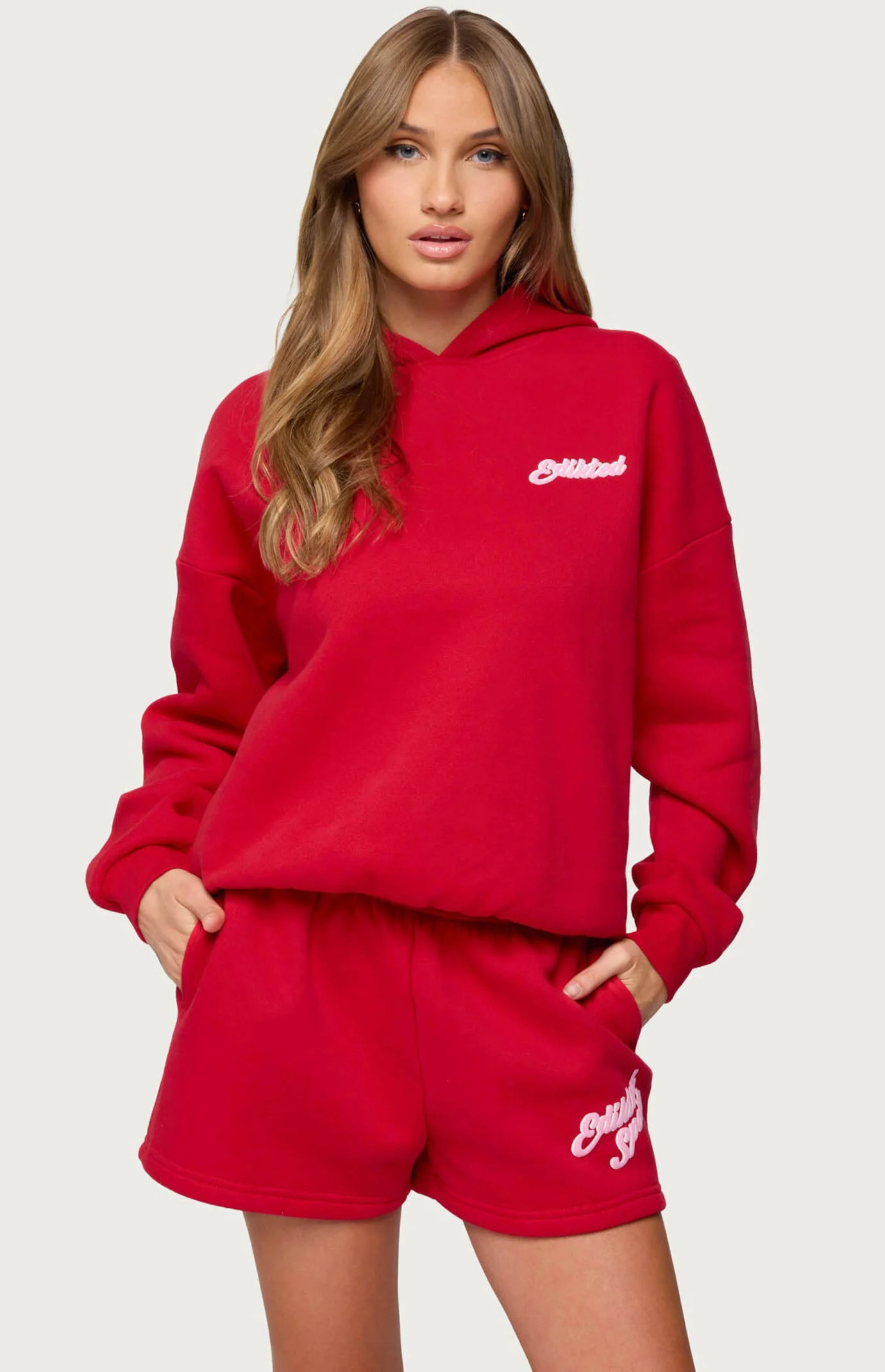 Edikted Women's So Sporty Hoodie in Red - Size XS | PacSun