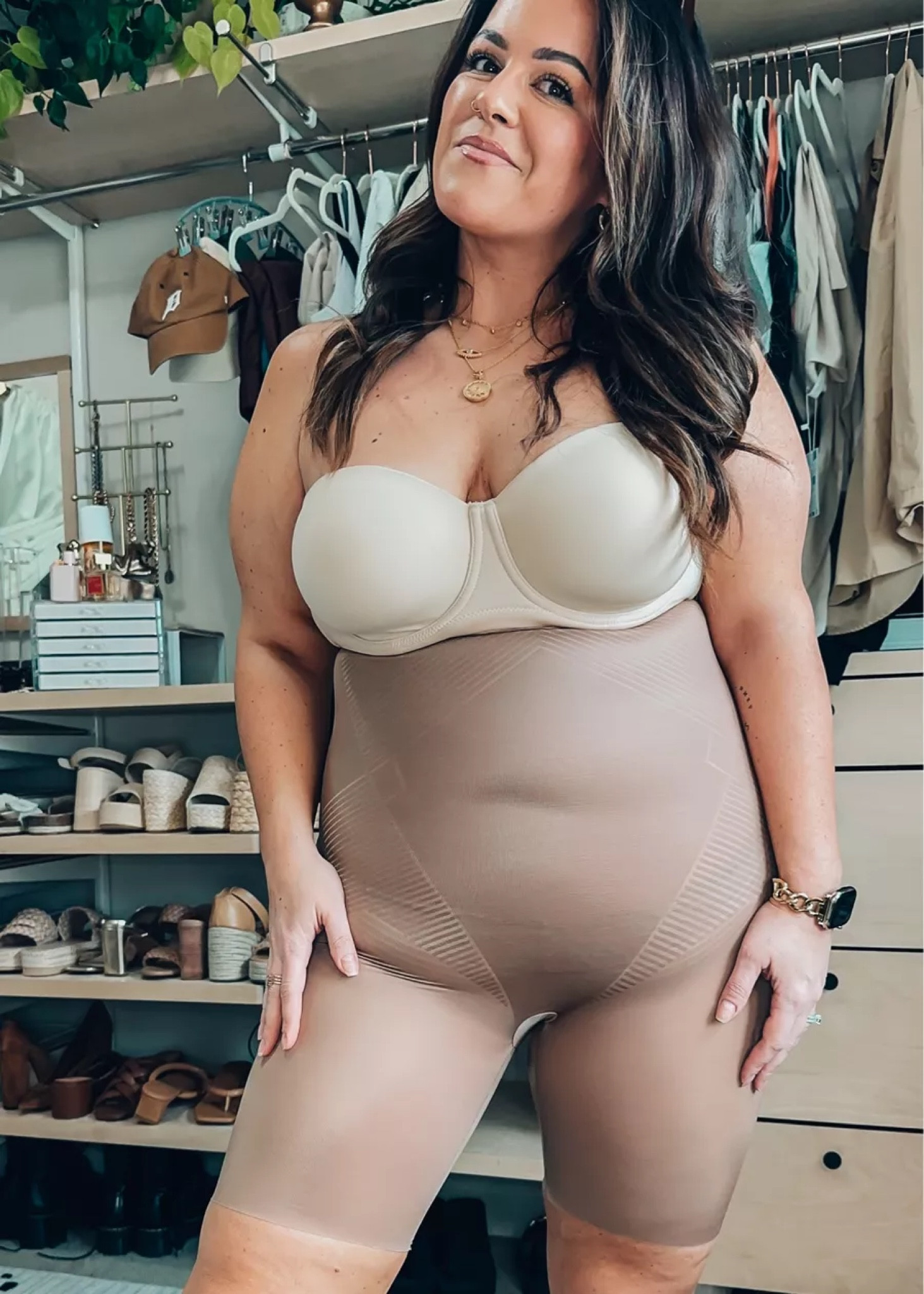 Spanx smoothing and breathable shapewear shorts I sized up one to a 1x as a size 14 code: TARYNTRULYXSPANX

#LTKcurves #LTKSeasonal #LTKstyletip