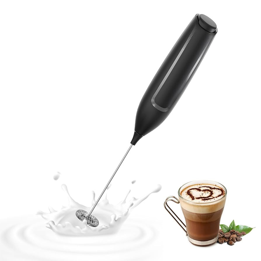 Milk Frother Handheld Battery, Electric Foam Maker Frother Wand, Drink Mixer with Stainless Steel... | Amazon (US)