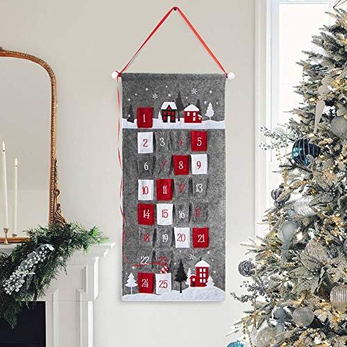 Amazon.com: S-DEAL Gray Christmas Advent Calendar 2022 Countdown to Christmas Cloth Wall Hanging ... | Amazon (US)