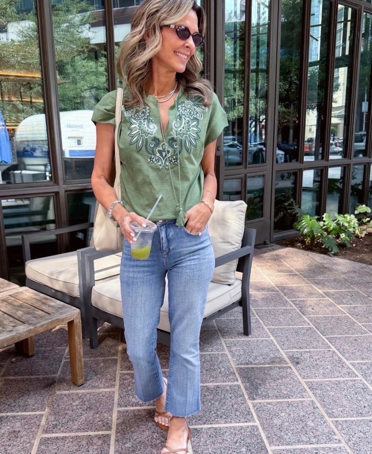 I’m 5’6’’ wearing a new @Boden (US)  top with jeans I love from @lagence ! I linked similar -new tote bag I’ll be reaching for on repeat #LTKootd

#LTKootd #LTKOver40