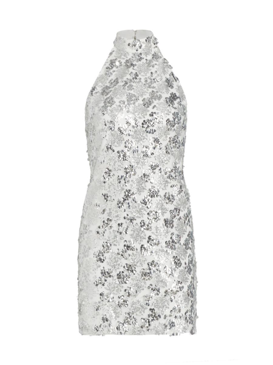 Cleora Sequin-Embellished A-Line Minidress | Saks Fifth Avenue