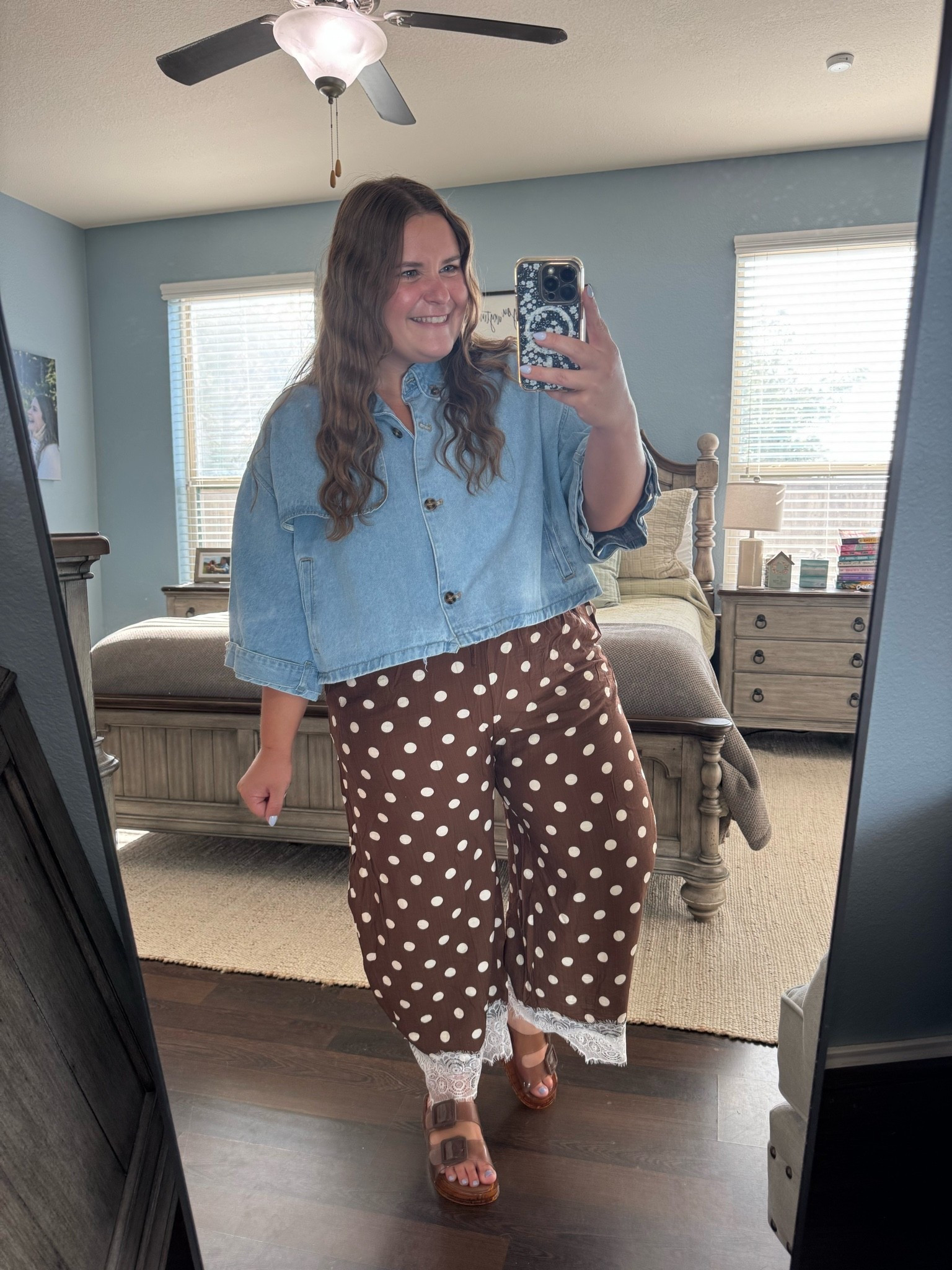 Wearing an xl in the top and polka dot pants. Such a fun fall transition outfit that is short and curvy girl friendly. I’m 5’1 and a size 16.

#LTKootd #LTKPlusSize #LTKMidsize