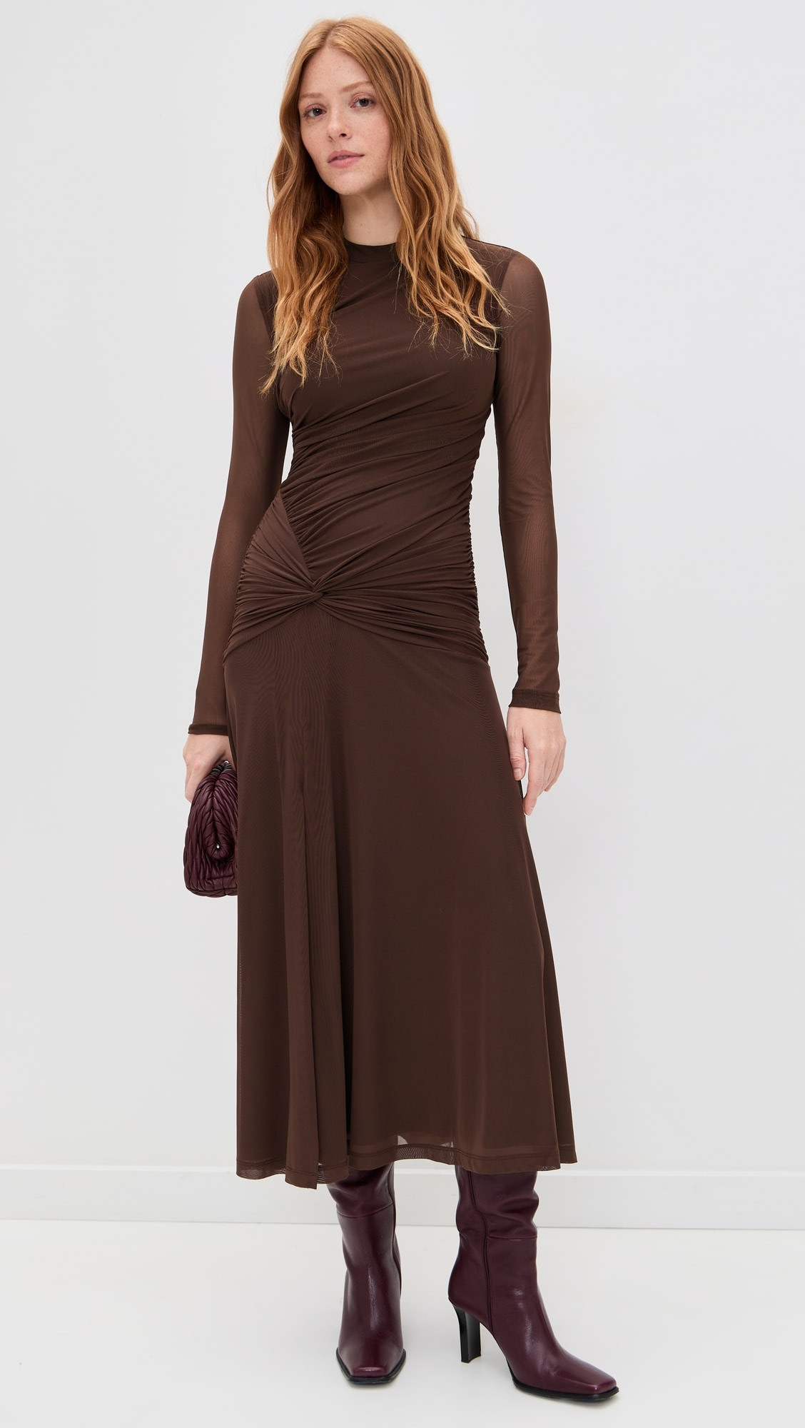 Selene Ruched Long Sleeve Dress | Shopbop