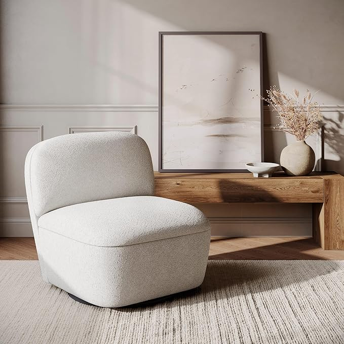 BELLEZE Modern Upholstered Swivel Accent Chair with Hidden Storage, 360° Rotating Chair, Easy As... | Amazon (US)