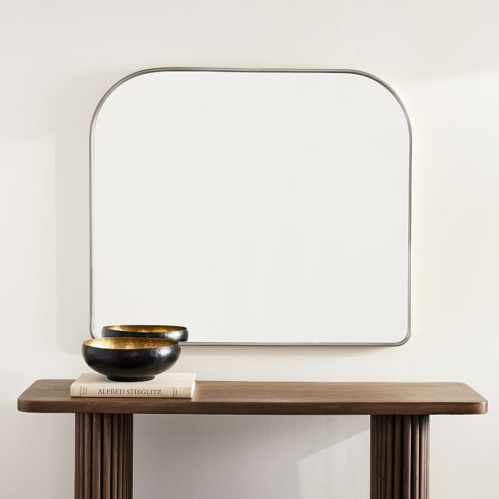 Streamline Wide Arch Mantel Mirror - 42"W x 36"H | West Elm (US)