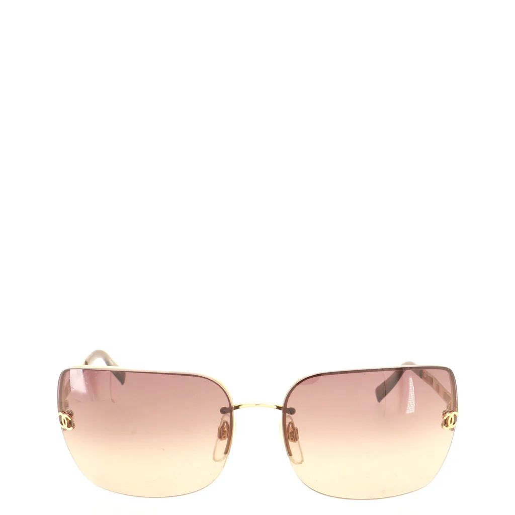 Chanel Square Sunglasses Metal Gold 1294941 | Rebag