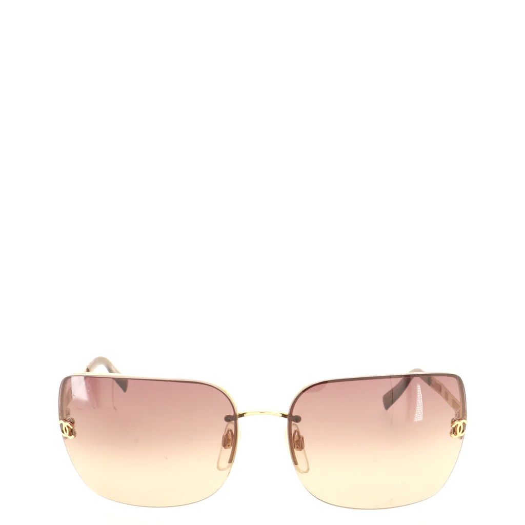 Chanel Square Sunglasses Metal Gold 1294941 | Rebag