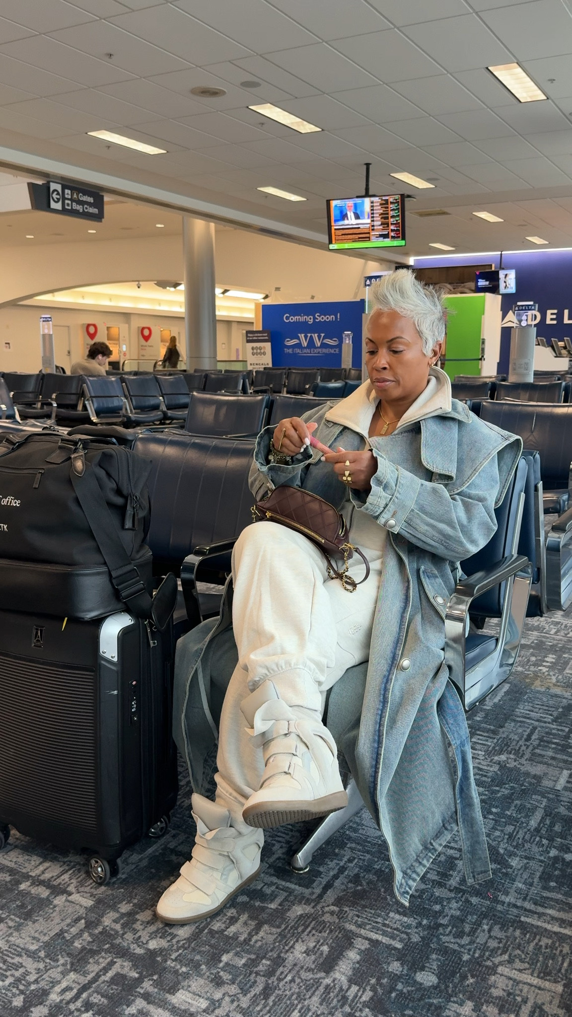 Airport glam on the go.

Disclaimer: linked what’s available! Denim Trench: oldie + sold out

✔️For sizing reference: I'm 5'2 | 150lbs | ftts | wearing a medium

#AirportFit #TravelStyle #ComfortChic #JetSetReady #xojalonda #fashionover50 #beautyessentials #beautyover50 #beauty

#LTKTravel #LTKOver40 #LTKBeauty