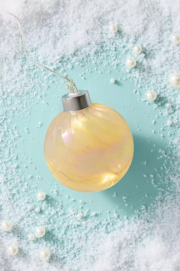 Light-Up Swirl Ball Ornaments | Anthropologie (US)