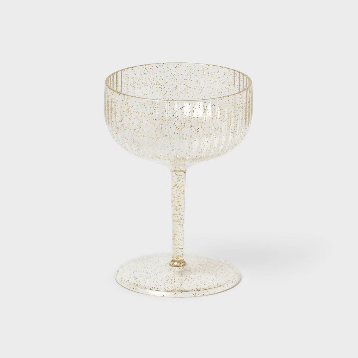 4ct New Year's Eve Gold Glitter Champagne Coupe - Spritz™ | Target
