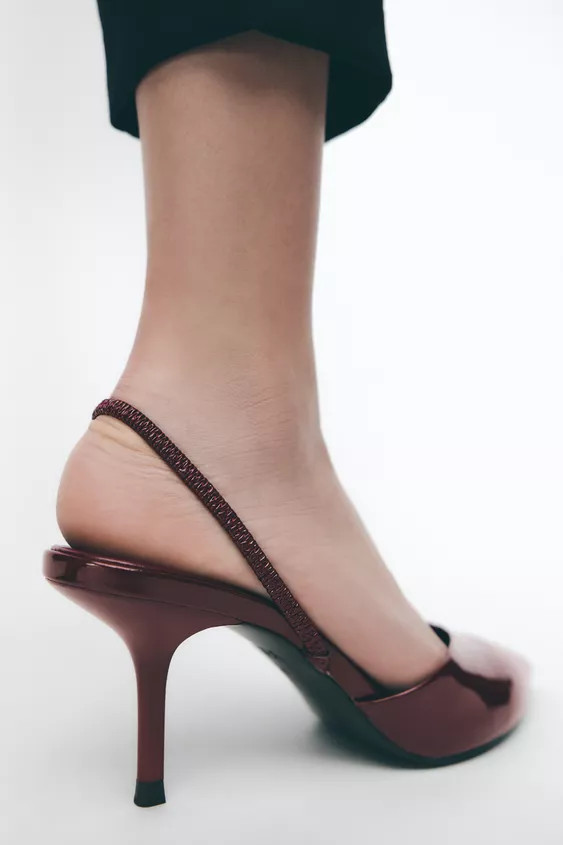 PATENT SLINGBACK PUMPS | Zara US
