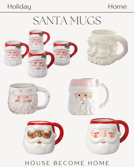 Santa mugs 

#LTKHoliday #LTKSeasonal #LTKhome