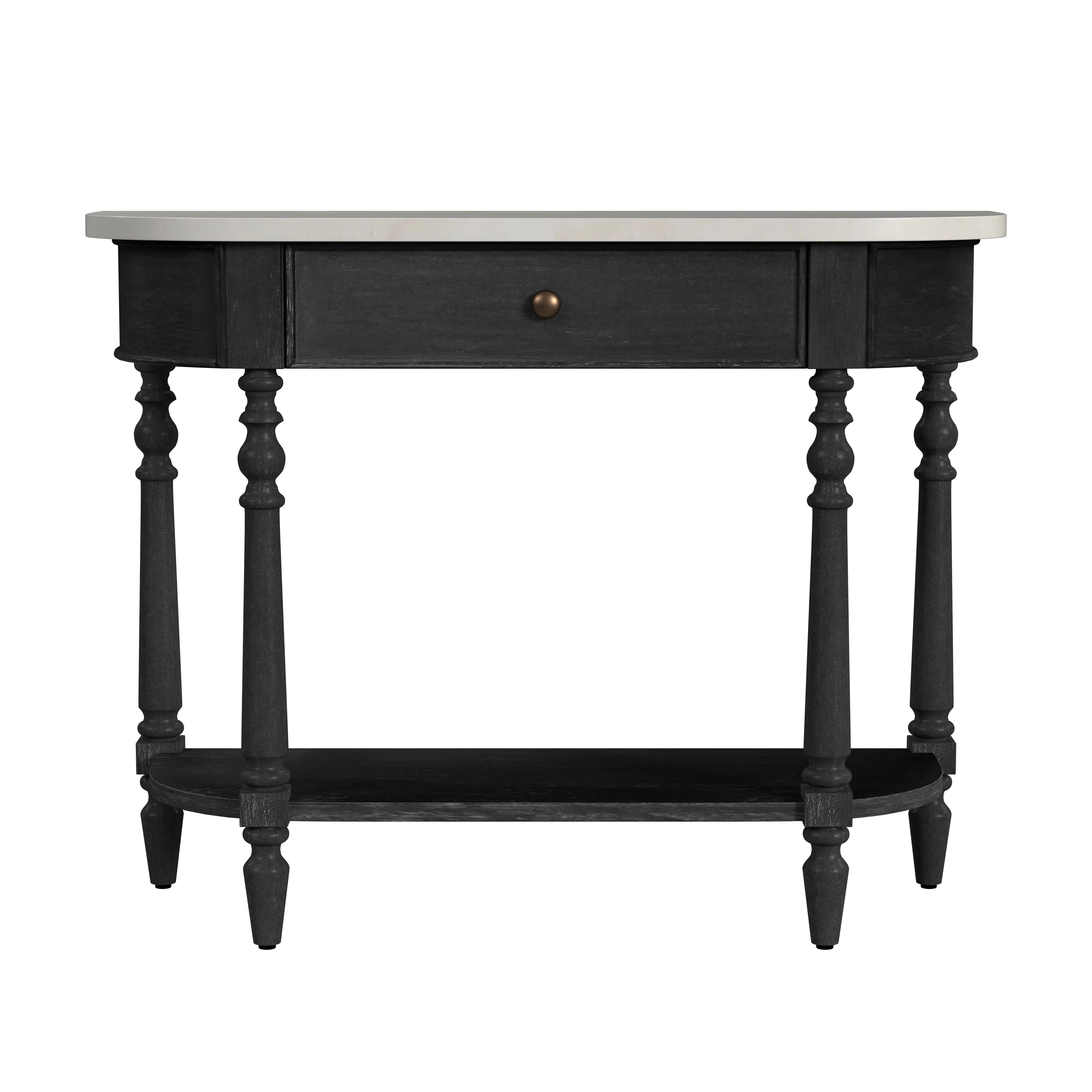 Danielle Marble 40" one- drawer Console Table | Perigold