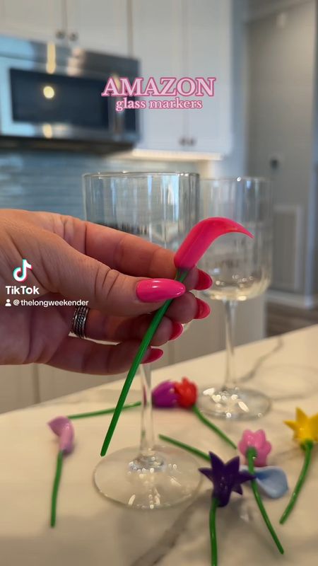 Amazon wine glass markers - perfect for any party at home! 

Wine glass, wine glass charms, Amazon finds, glass markers 

#LTKparties #LTKVideo #LTKhome