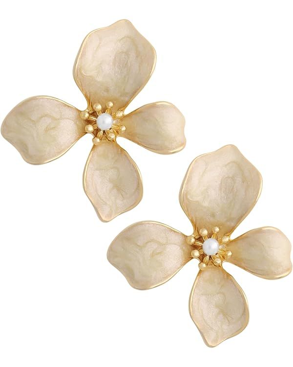 OJERRY Colorful Statement Flower Stud Earrings Dangling for Women Girls, Accessories Jewelry Tren... | Amazon (US)
