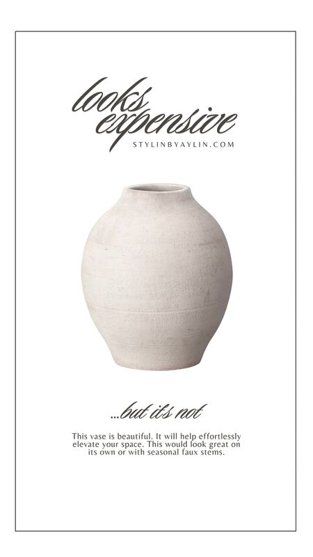Ceramic vase that looks expensive but isn’t! #stylinbyaylin

#LTKFindsUnder50 #LTKFindsUnder100 #LTKHome
