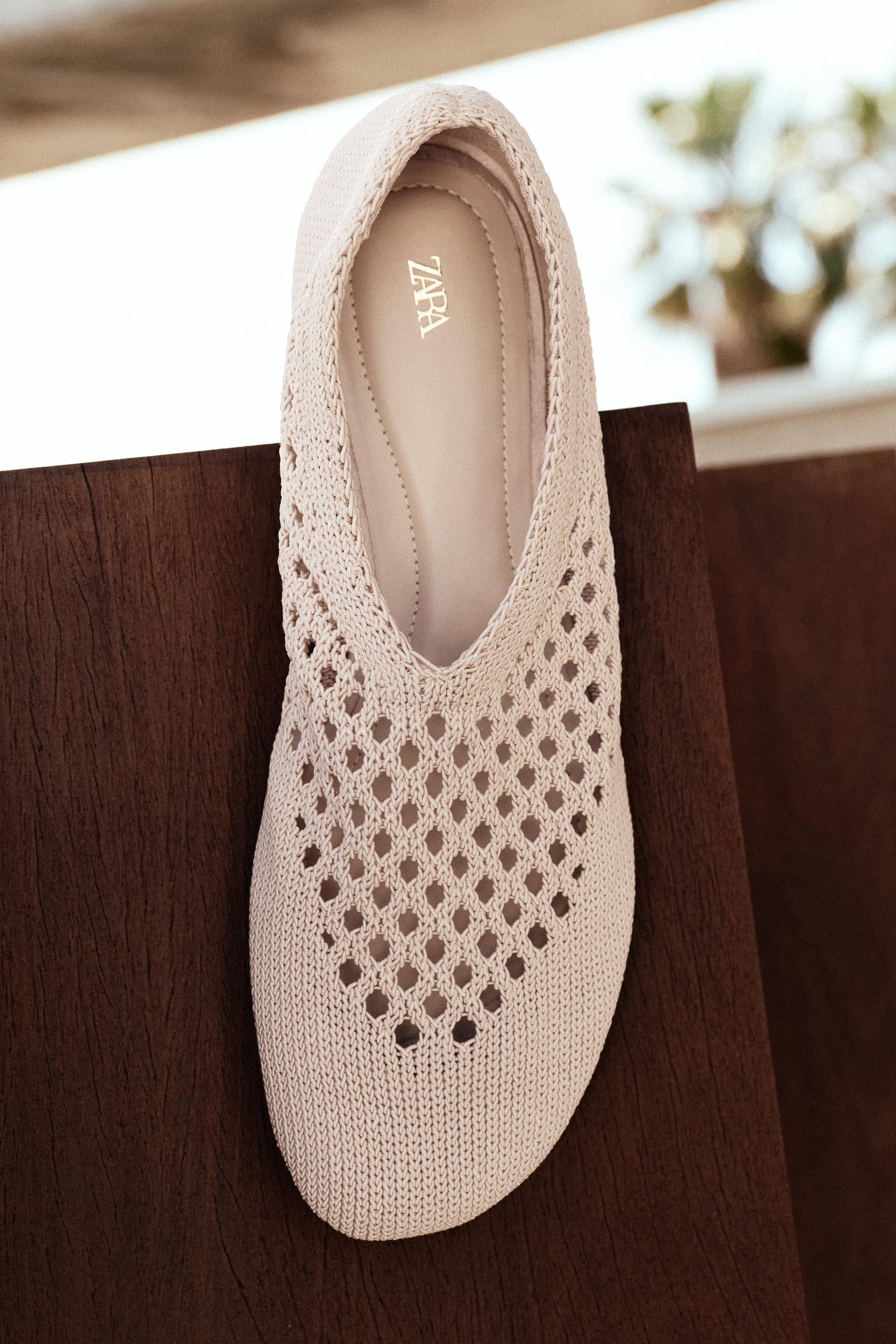CROCHET BALLET FLATS | Zara Canada
