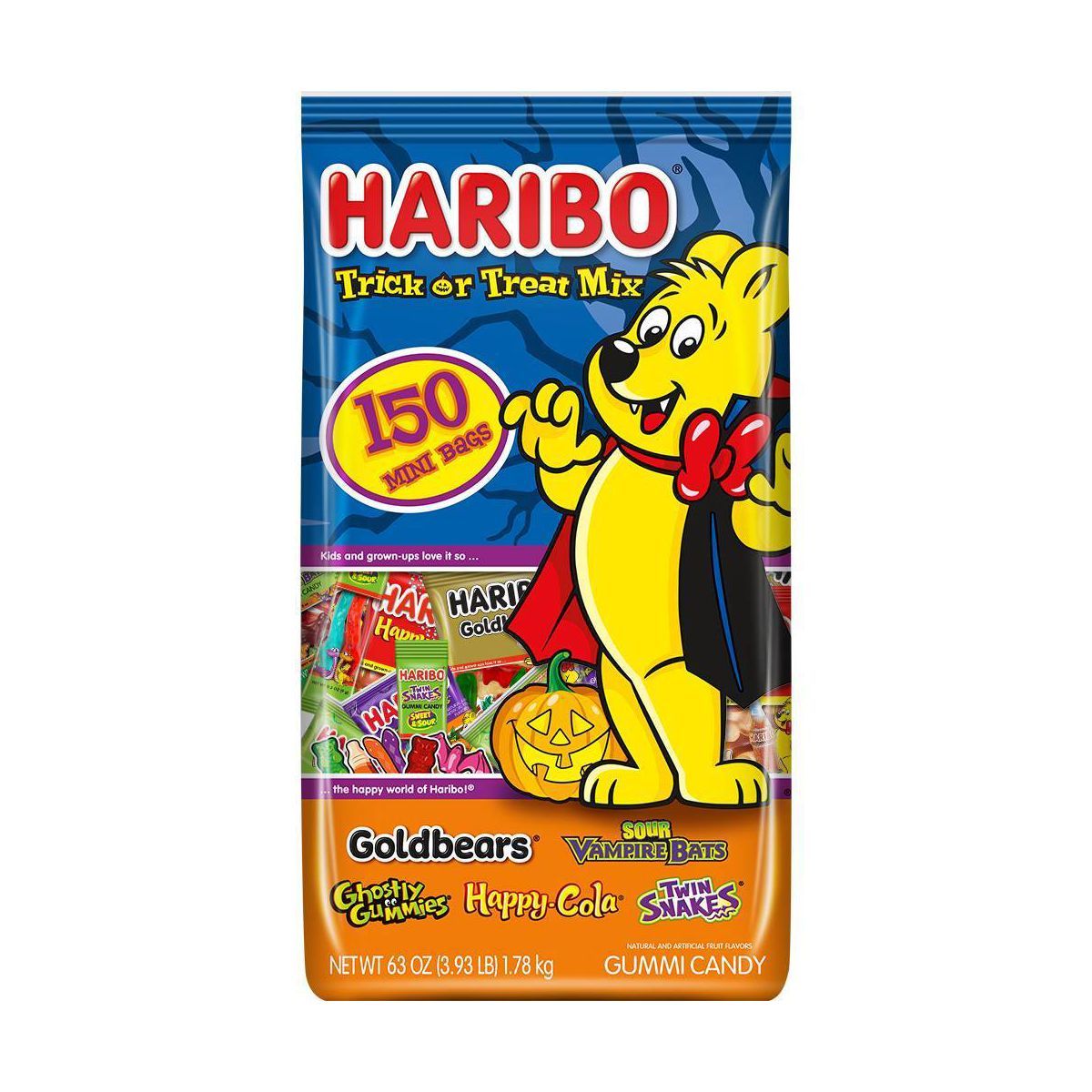 Haribo Halloween Trick Or Treat Mix Gummy Mini Bags - 63oz/150ct | Target